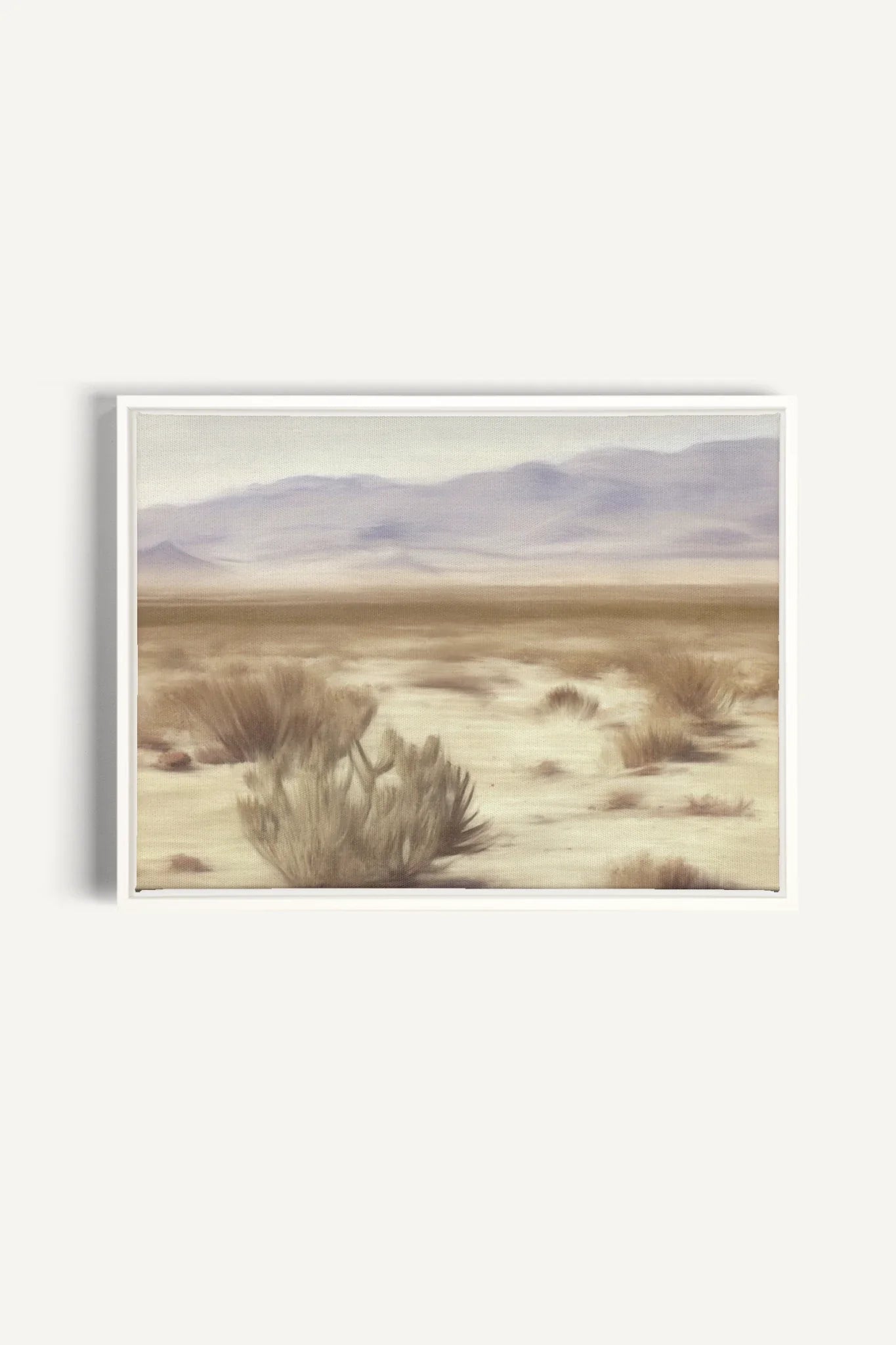 OLEKA CANVAS - DESERT, Oeuvre sur toile étirée, encadré Blanc