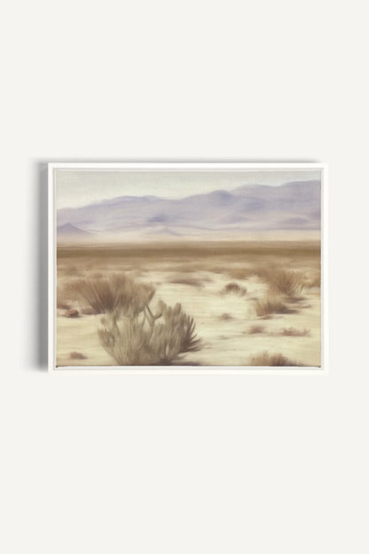 OLEKA CANVAS - DESERT, Oeuvre sur toile étirée, encadré Blanc