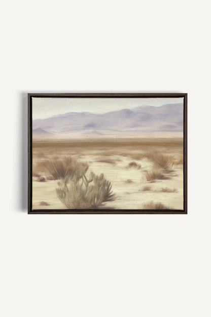 OLEKA CANVAS - DESERT, Oeuvre sur toile étirée, encadré Brun Noyer