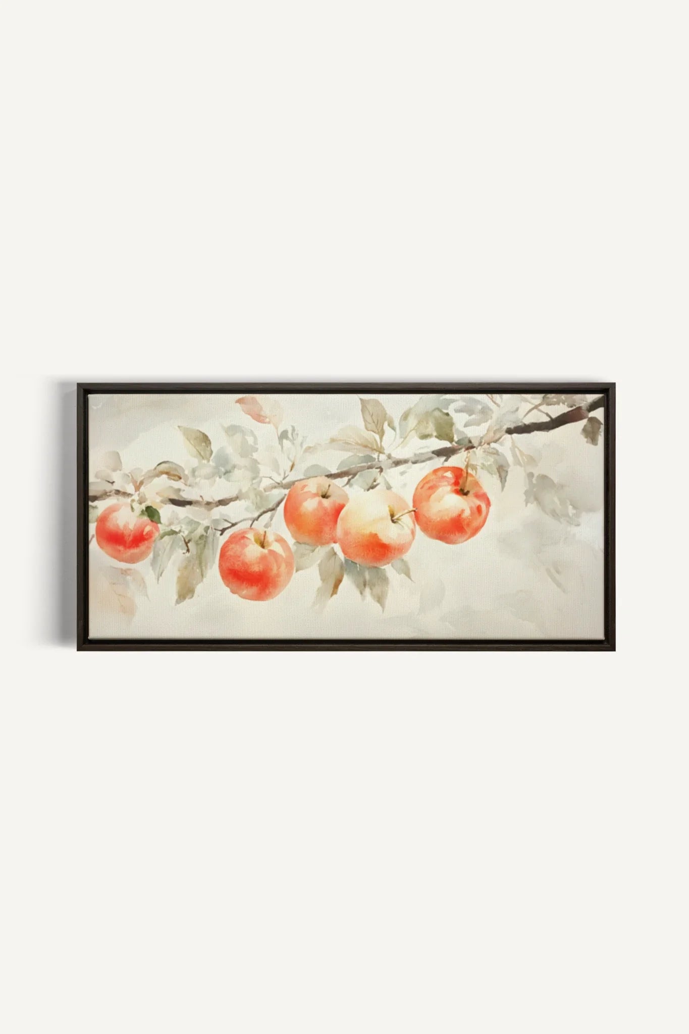 OLEKA CANVAS - DOUCE RÉCOLTE, Oeuvre sur toile étirée, encadré Brun Noyer