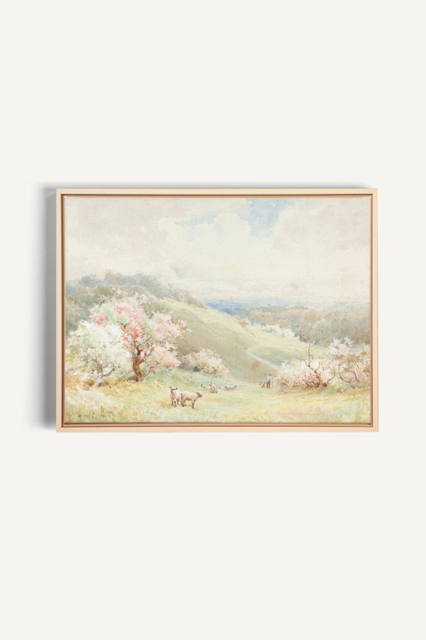 DOUCE SAISON, Oeuvre sur toile étirée, encadré Naturel Clair