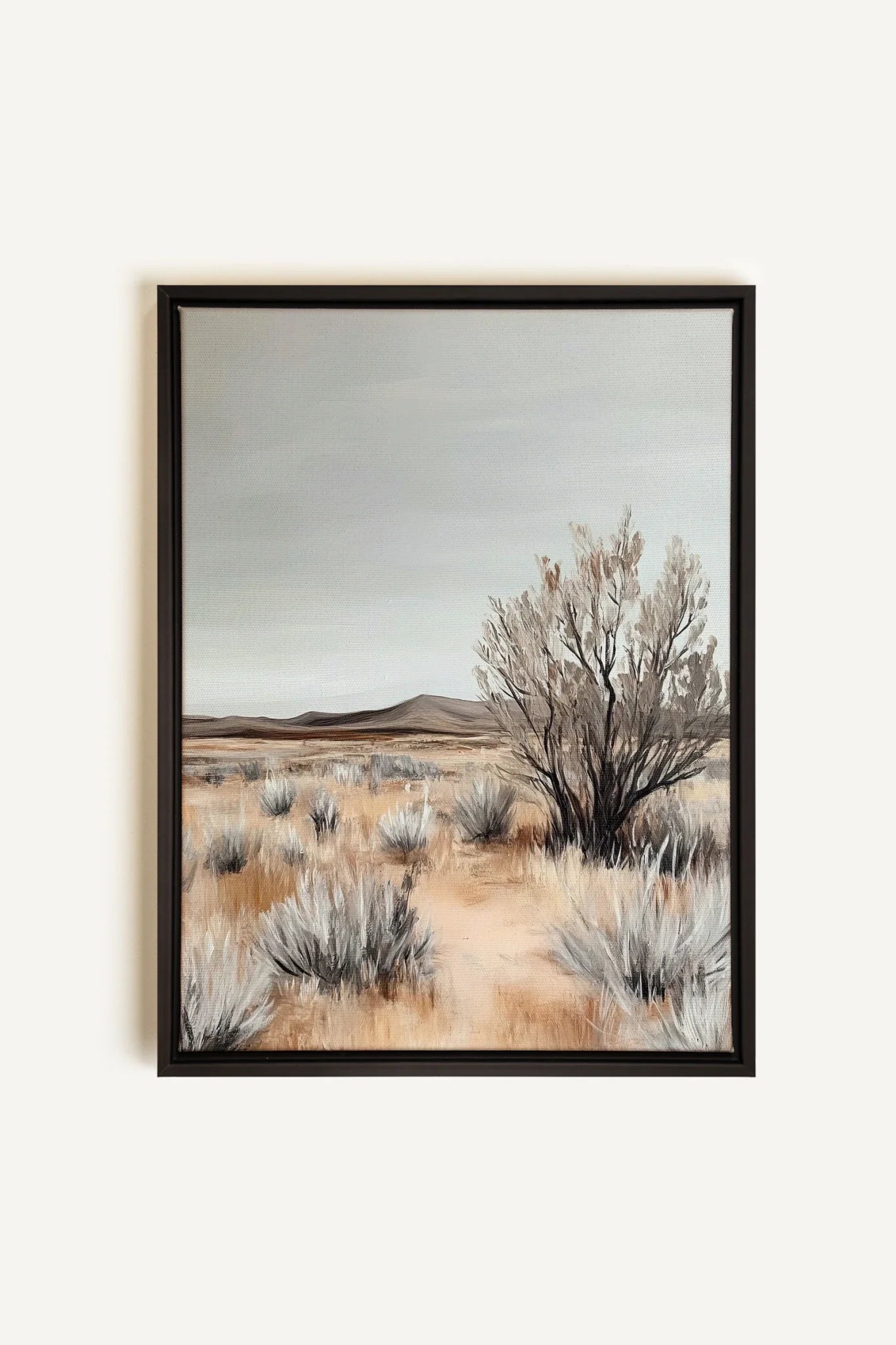 OLEKA CANVAS - DOUCEUR ARIDE, Oeuvre sur toile étirée, encadré Noir