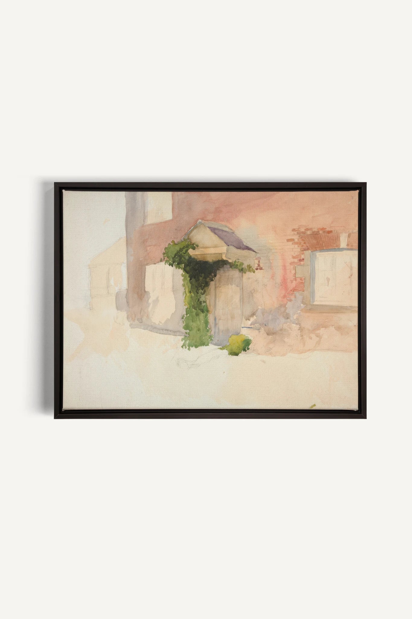 DOUCEUR DE PIERRE, Oeuvre sur toile étirée, encadré Noir