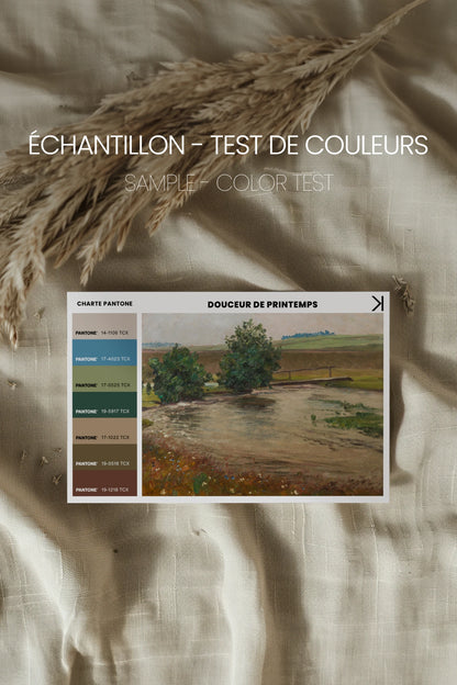 DOUCEUR DE PRINTEMPS, Artwork on rigid canvas, framed in Vintage Bronze
