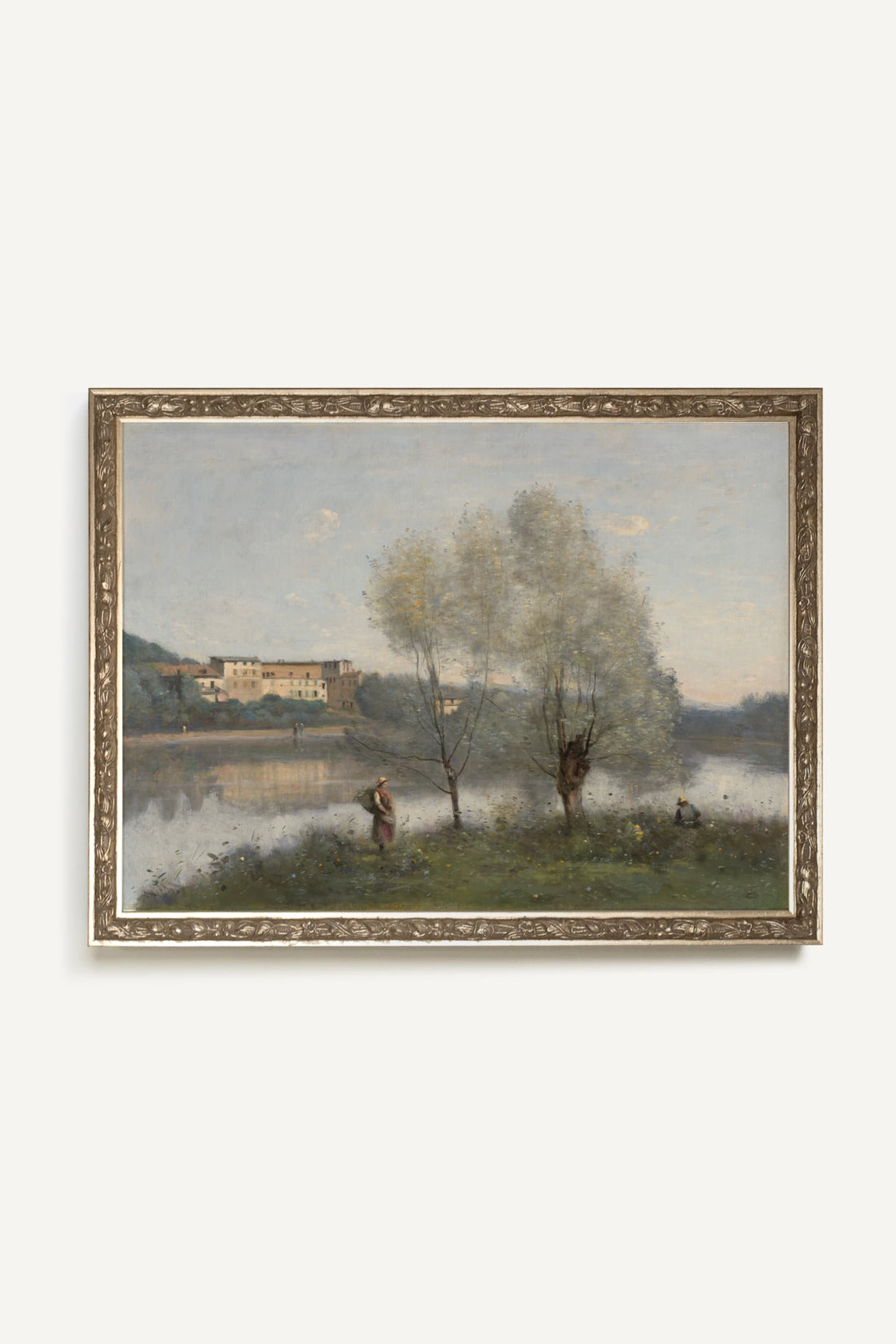 DOUCEUR DU RIVAGE, Oeuvre sur toile rigide, encadré Vintage Argent