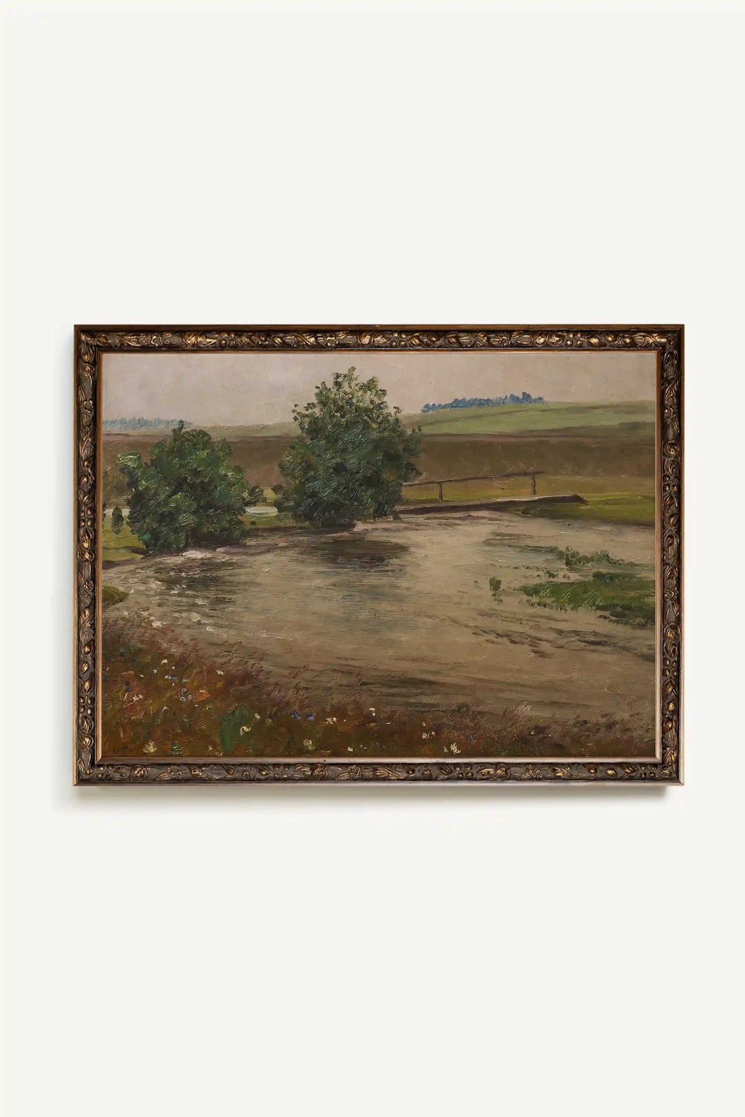 DOUCEUR DE PRINTEMPS, Artwork on rigid canvas, framed in Vintage Bronze