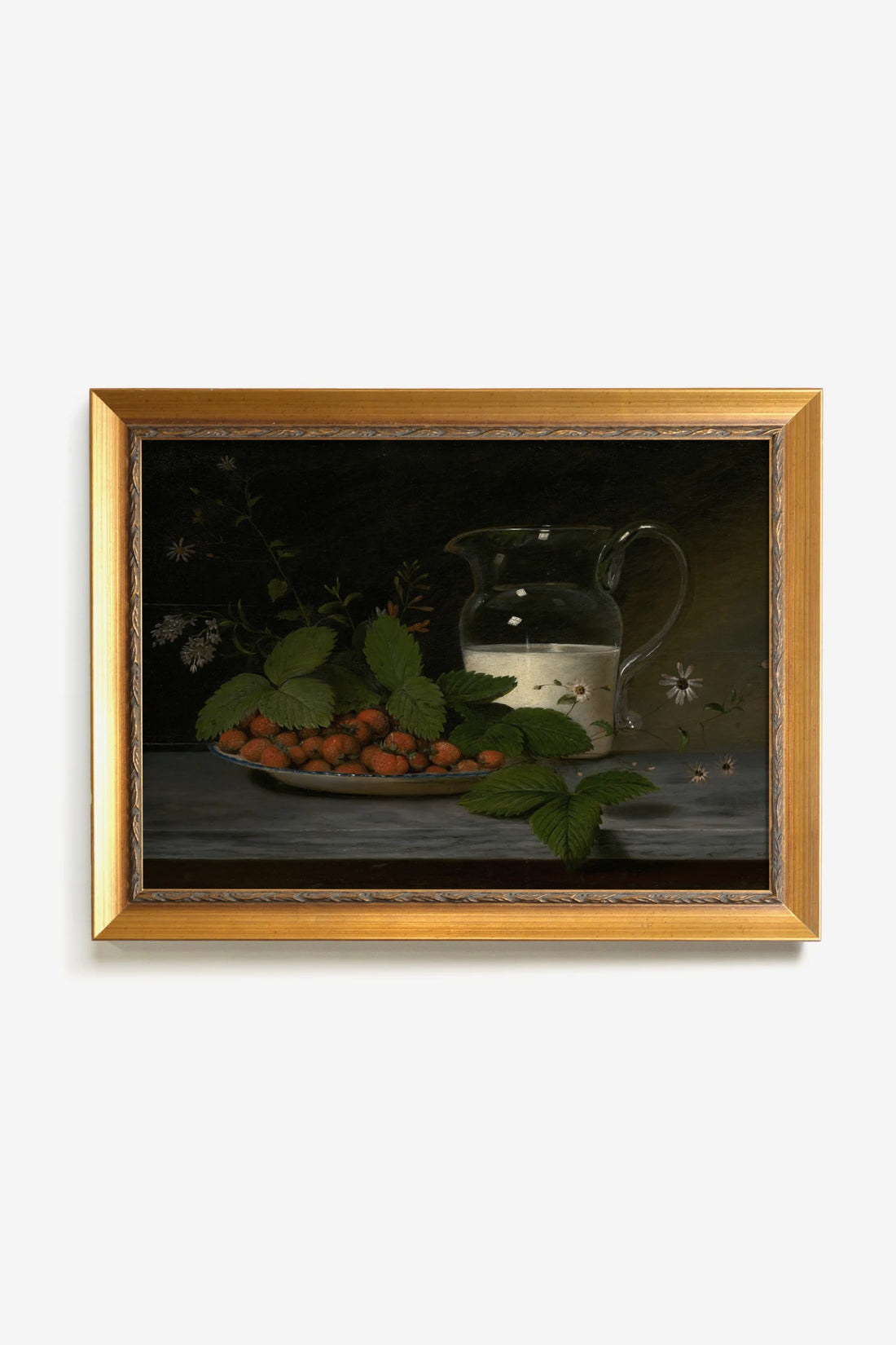 DOUCEURS CHAMPÊTRES, Oeuvre sur toile rigide, encadré Vintage Or