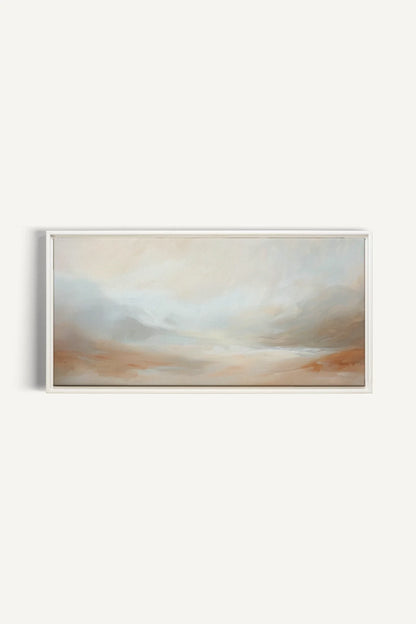 OLEKA CANVAS - DREAMY HAZE, Oeuvre sur toile étirée, encadré Blanc