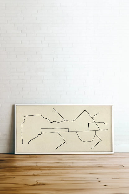 DRIFT MAP, Oeuvre sur toile étirée, encadré Blanc