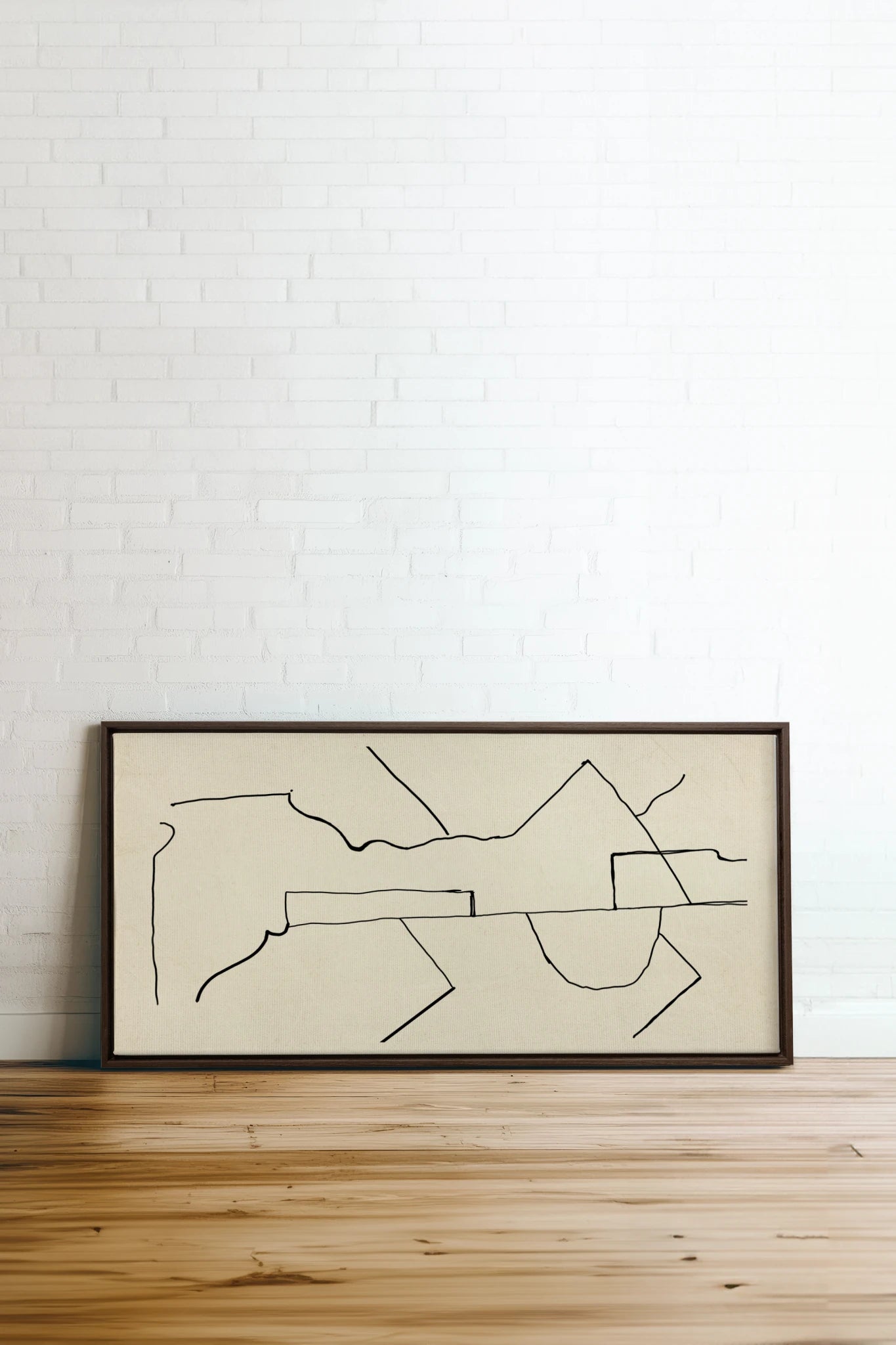 DRIFT MAP, Oeuvre sur toile étirée, encadré Brun Noyer