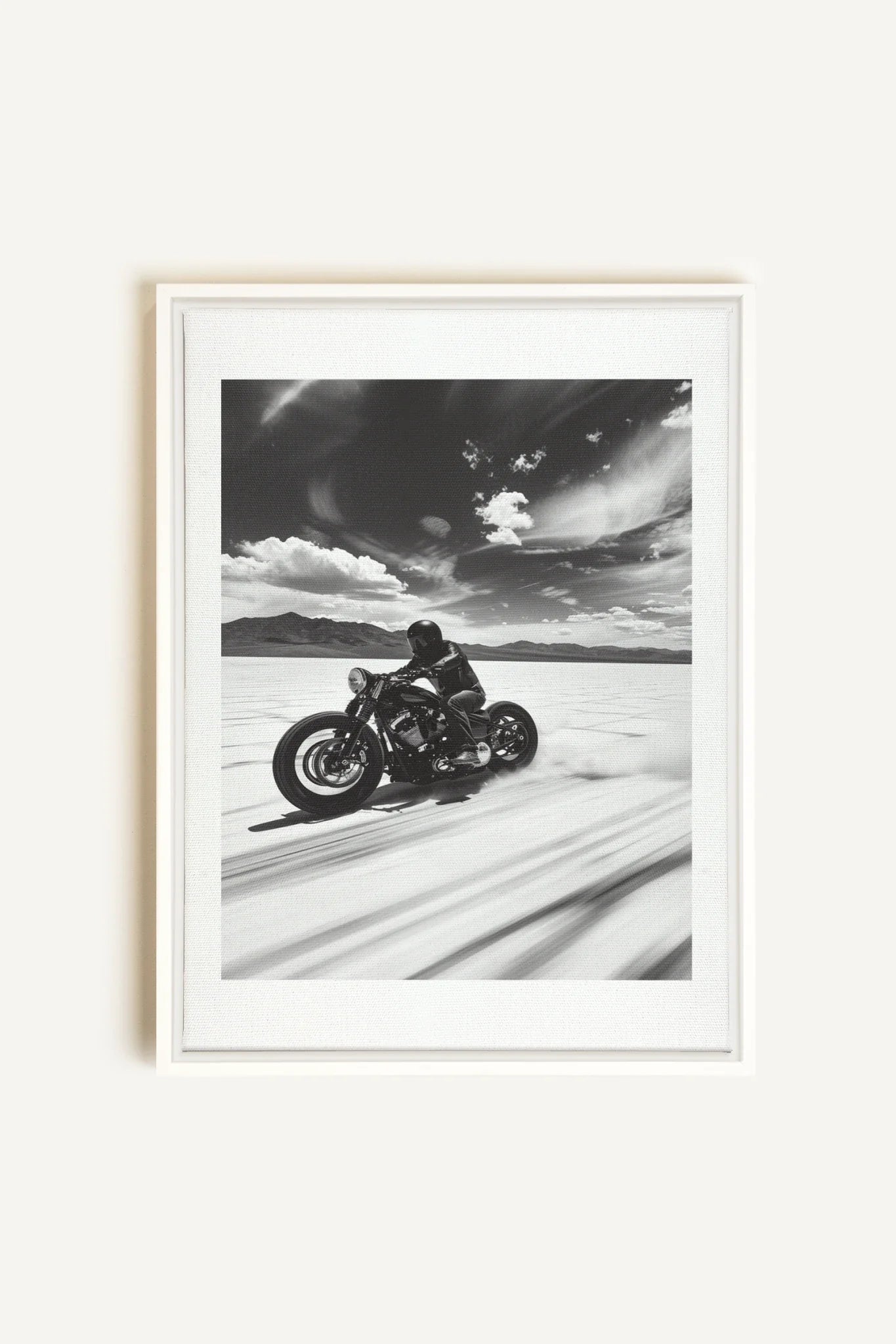 OLEKA CANVAS - DUNE DANCER, Oeuvre sur toile étirée, encadré Blanc