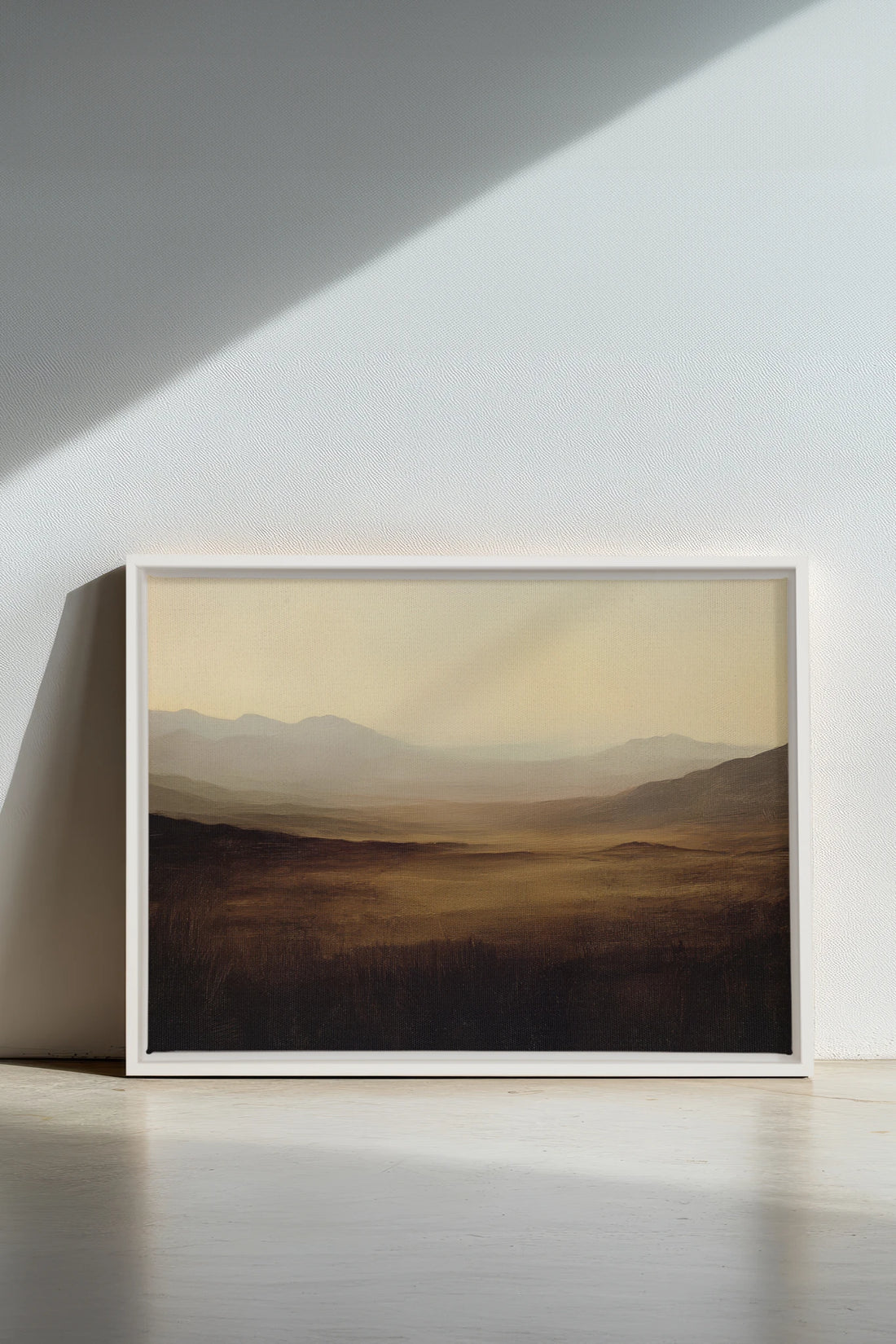 DUNES OF LIGHT, Work on stretched canvas, framed White