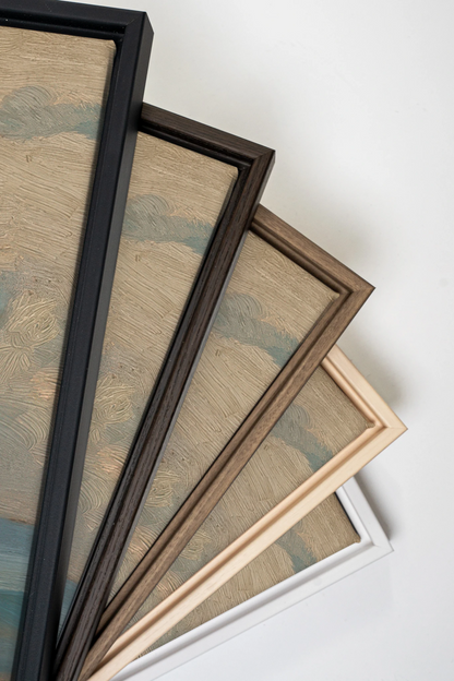 DUO RIVES DE SABLE, 2 Oeuvres sur toile étirée, encadré Noir