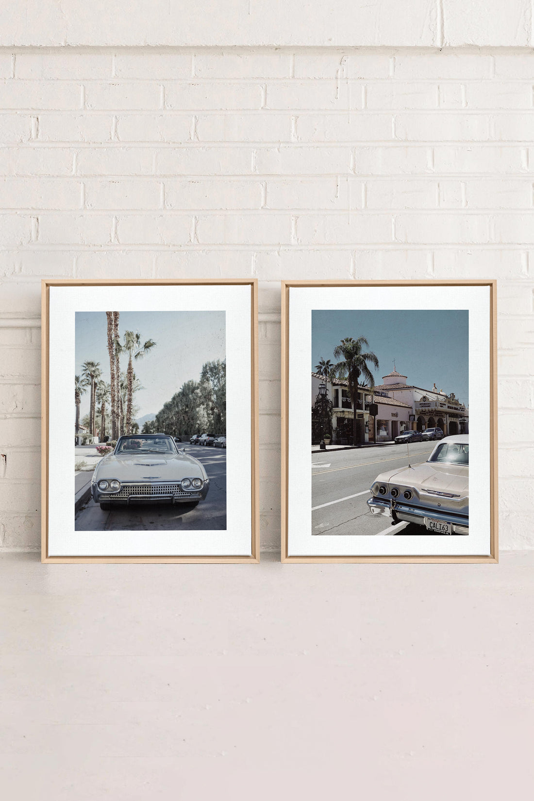 DUO CALI CRUISE, 2 Oeuvres sur toile étirée, encadré Naturel Clair