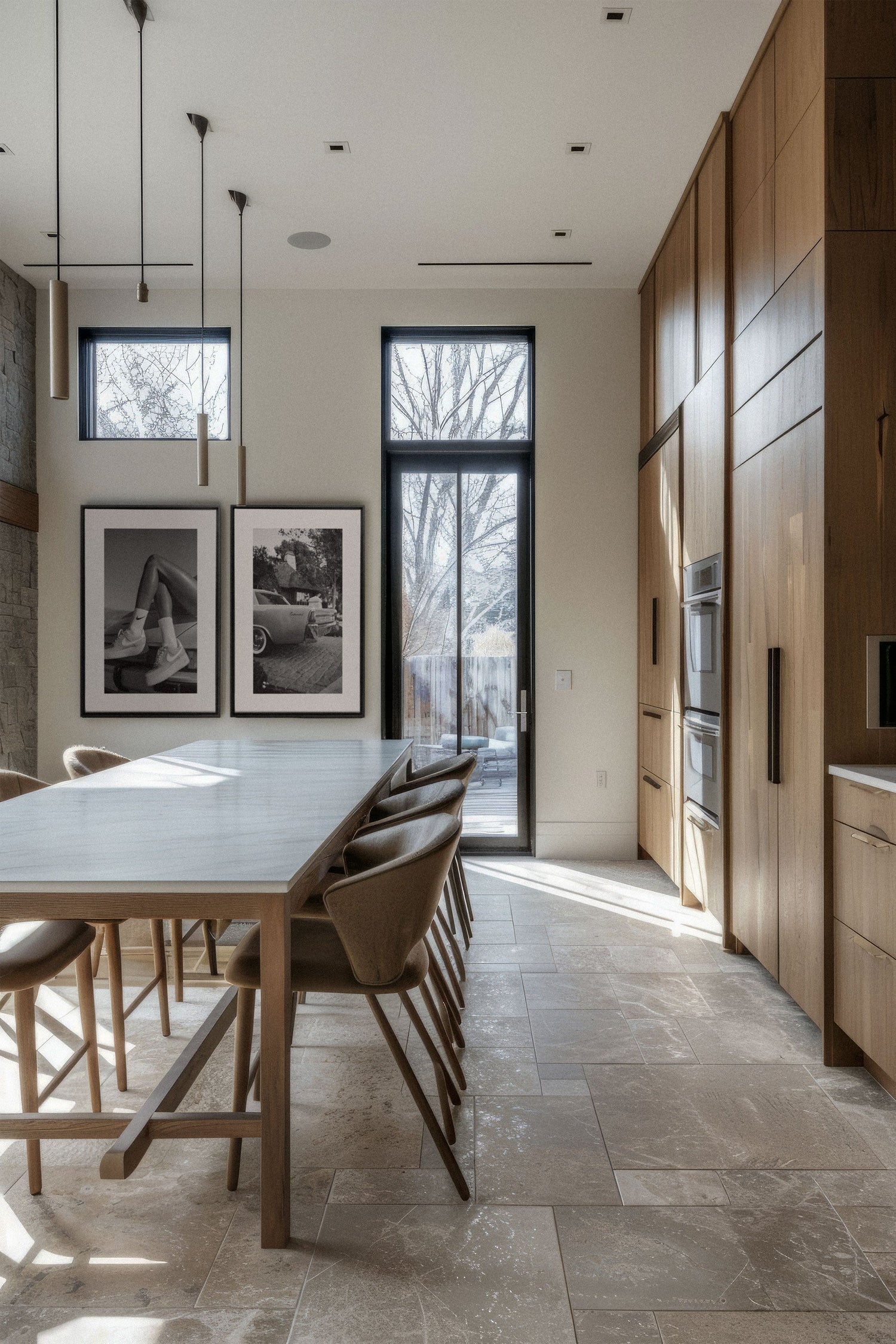 OLEKA CANVAS - ELEGANCE BLISSFUL DUO, 2 Oeuvres sur toile étirée, encadré Noir