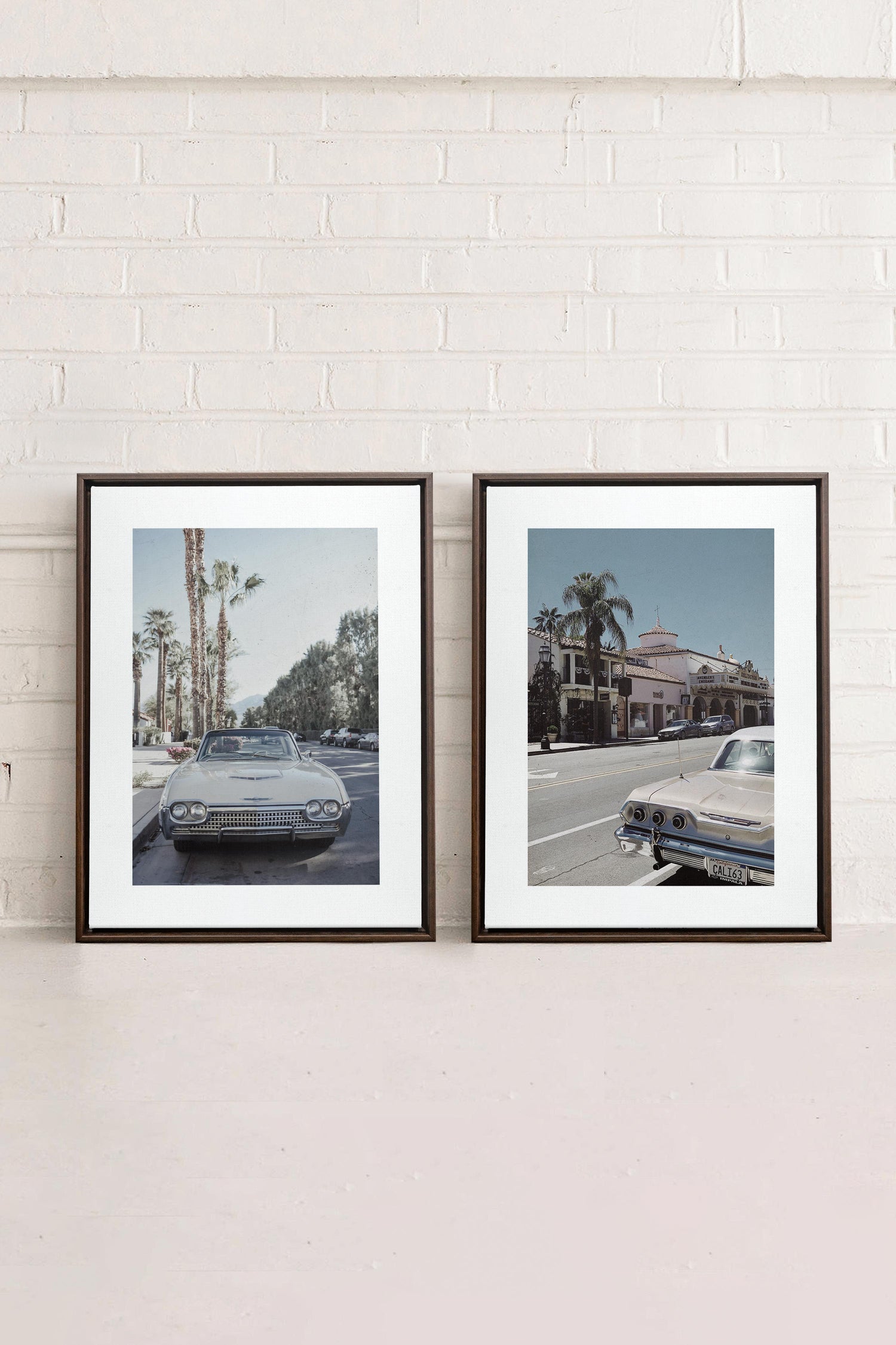 DUO CALI CRUISE, 2 Works on stretched canvas, framed in Walnut Brown