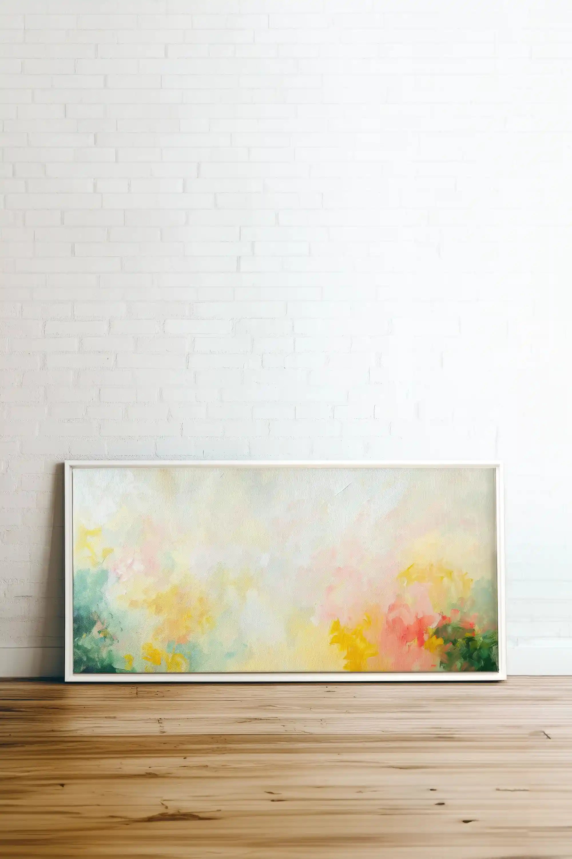 DYNAMIC BLOOM, Oeuvre sur toile étirée, encadré Blanc