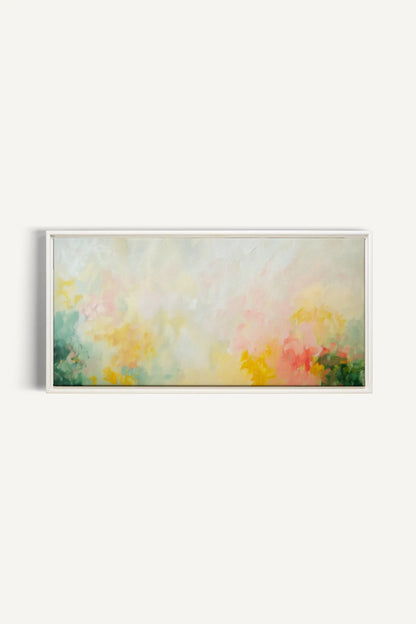 OLEKA CANVAS - DYNAMIC BLOOM, Oeuvre sur toile étirée, encadré Blanc