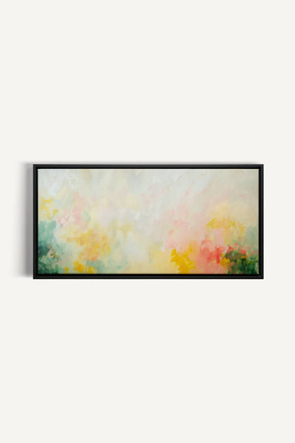 OLEKA CANVAS - DYNAMIC BLOOM, Oeuvre sur toile étirée, encadré Noir