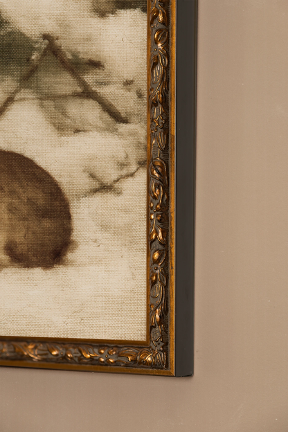 EARLY WINTER, Oeuvre sur toile rigide, encadré Vintage Bronze