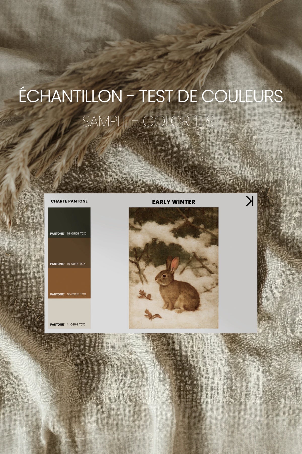 EARLY WINTER, Oeuvre sur toile rigide, encadré Vintage Bronze