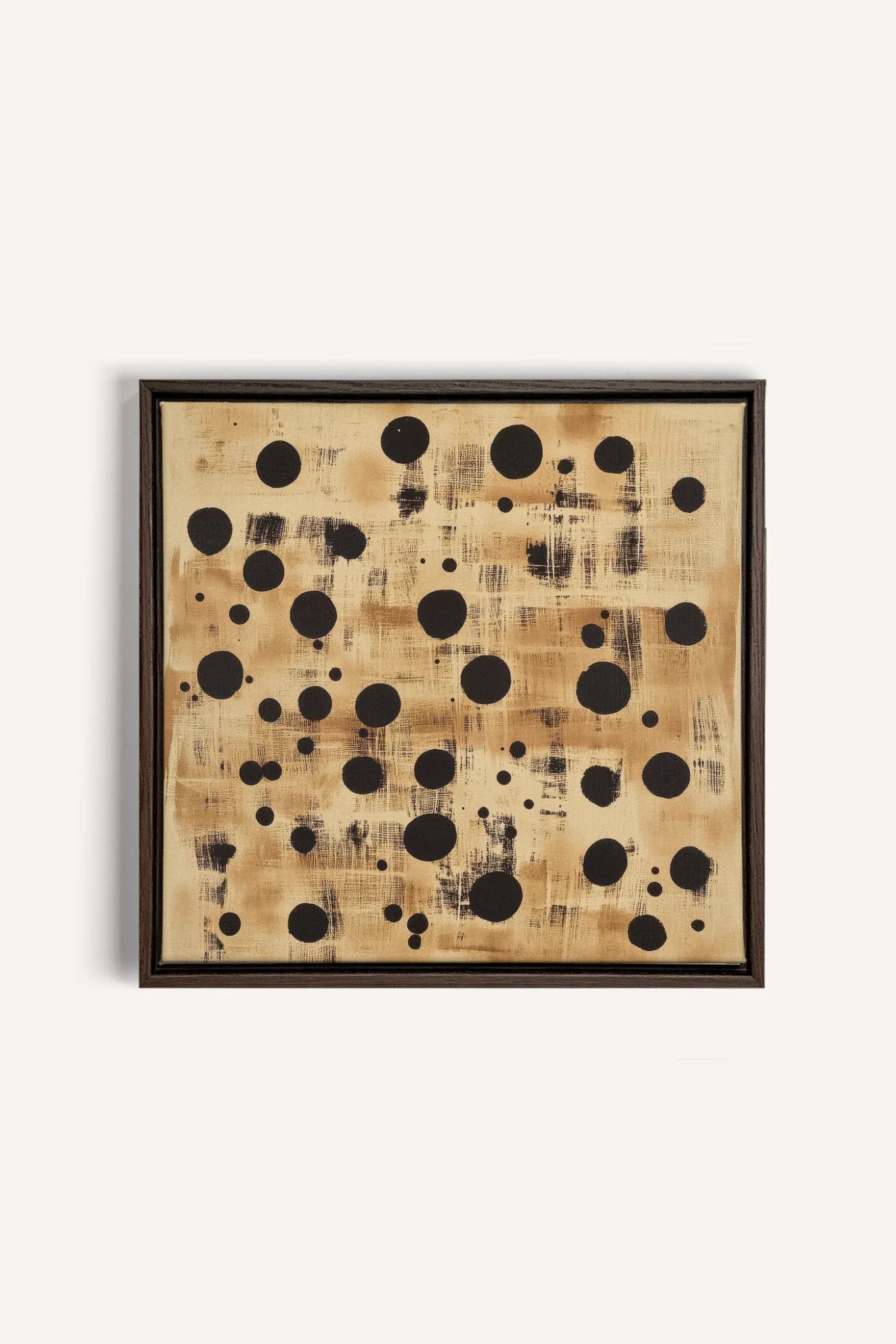 OLEKA CANVAS - EARTHLY CONSTELLATION, Oeuvre sur toile étirée, encadré Brun Noyer