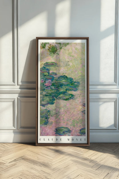 EAU DE FLEURS, Oeuvre sur toile étirée, encadré Brun Chêne