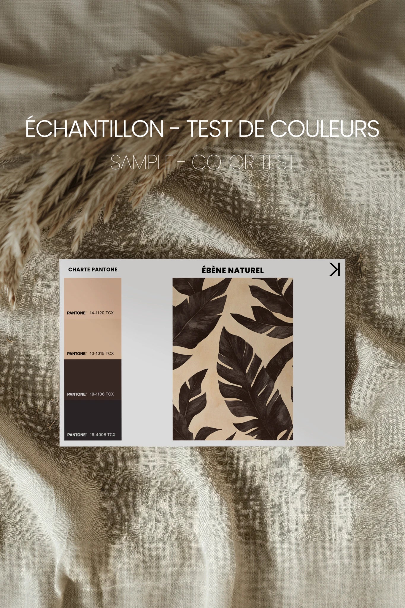 ÉBÈNE NATUREL, Oeuvre sur toile rigide, encadré Vintage Bronze