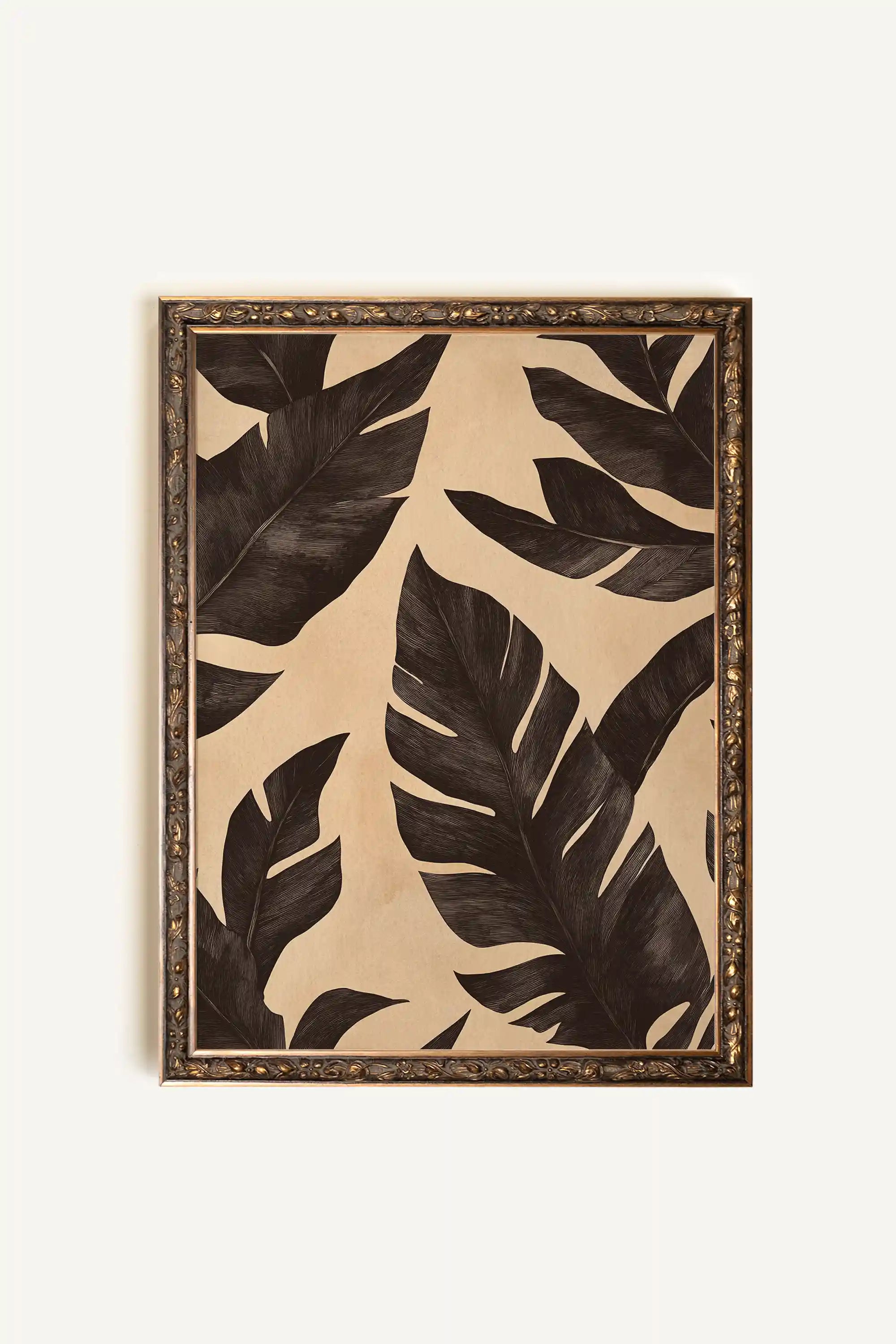 ÉBÈNE NATUREL, Artwork on rigid canvas, framed in Vintage Bronze
