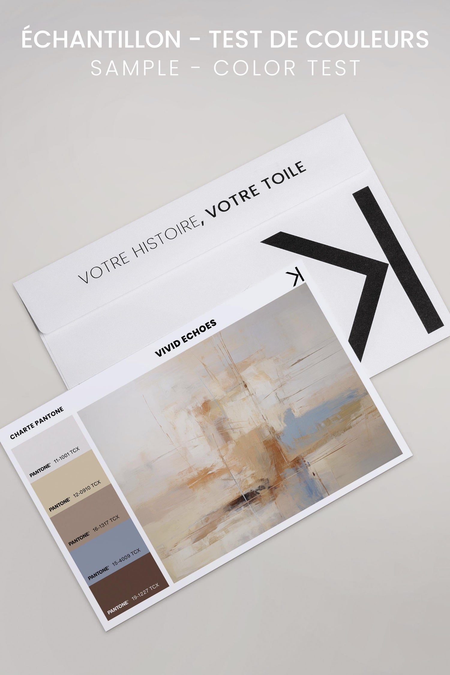 OLEKA CANVAS - VIVID ECHOES, Oeuvre sur toile étirée, encadré Noir