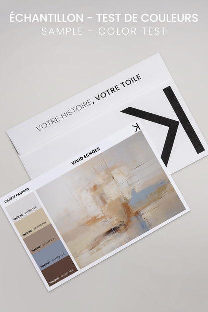 OLEKA CANVAS - VIVID ECHOES, Oeuvre sur toile étirée, encadré Noir