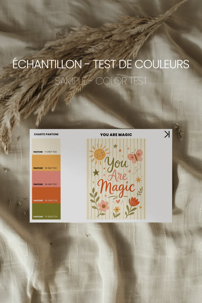 YOU ARE MAGIC, Oeuvre sur toile rigide, encadré Noir