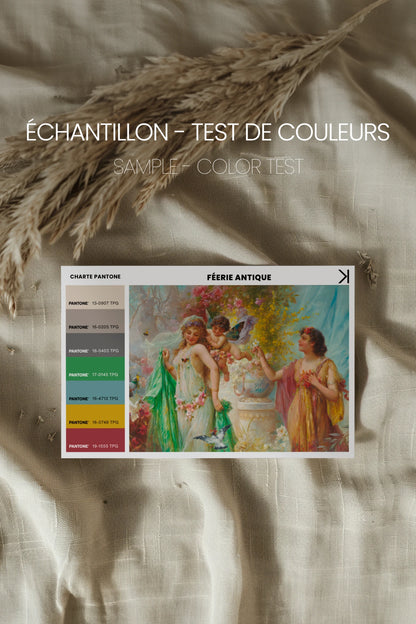 FÉERIE ANTIQUE, Oeuvre sur toile rigide, encadré Vintage Or