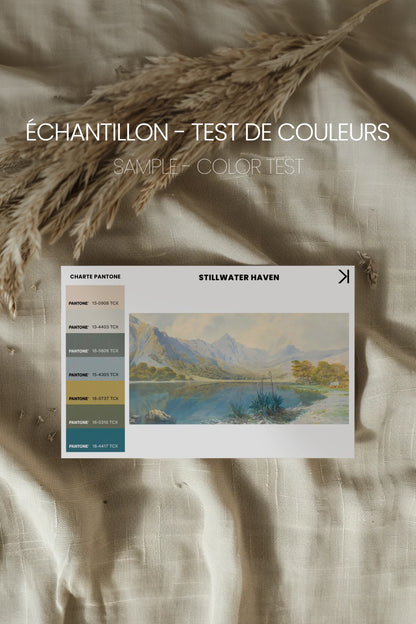 SOUFFLE DES PRÉS, Work on stretched canvas, framed Naturel Clair