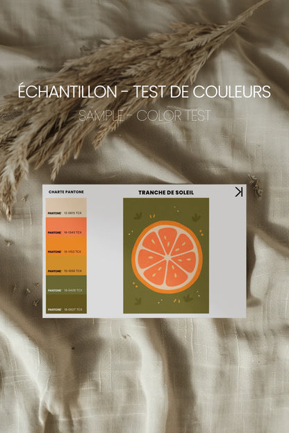 TRANCHE DE SOLEIL, Oeuvre sur toile rigide, encadré Naturel Clair