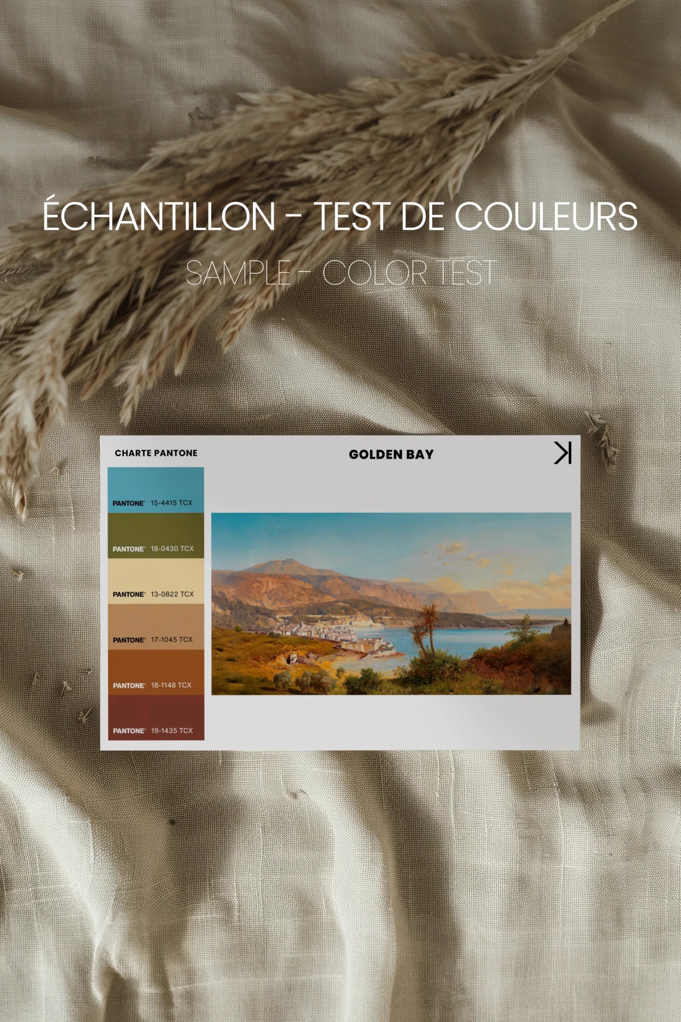 SOUFFLE DES PRÉS, Work on stretched canvas, framed Naturel Clair