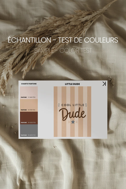 LITTLE DUDE, Oeuvre sur toile rigide, encadré Naturel Clair
