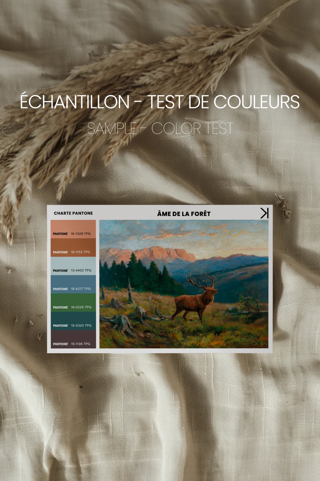 ÂME DE LA FORÊT, Oeuvre sur toile rigide, encadré Vintage Bronze
