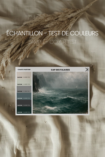 CAP DES FALAISES, Work on rigid canvas, framed in Vintage Bronze