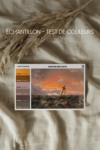 VESTIGE DES FLOTS, Oeuvre sur toile rigide, encadré Vintage Bronze