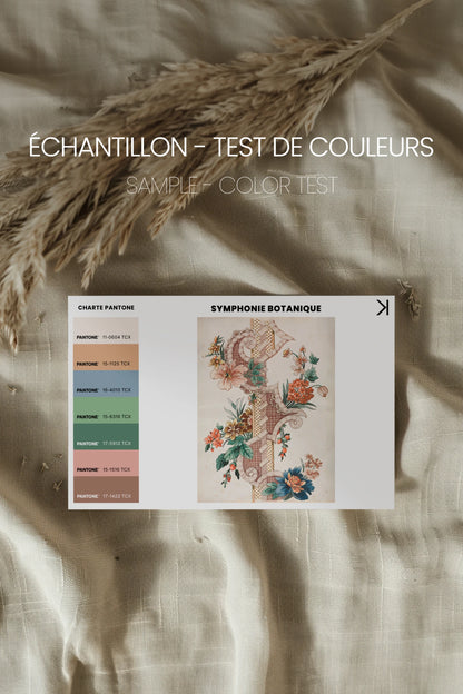 SYMPHONIE BOTANIQUE, Oeuvre sur toile rigide, encadré Vintage Argent