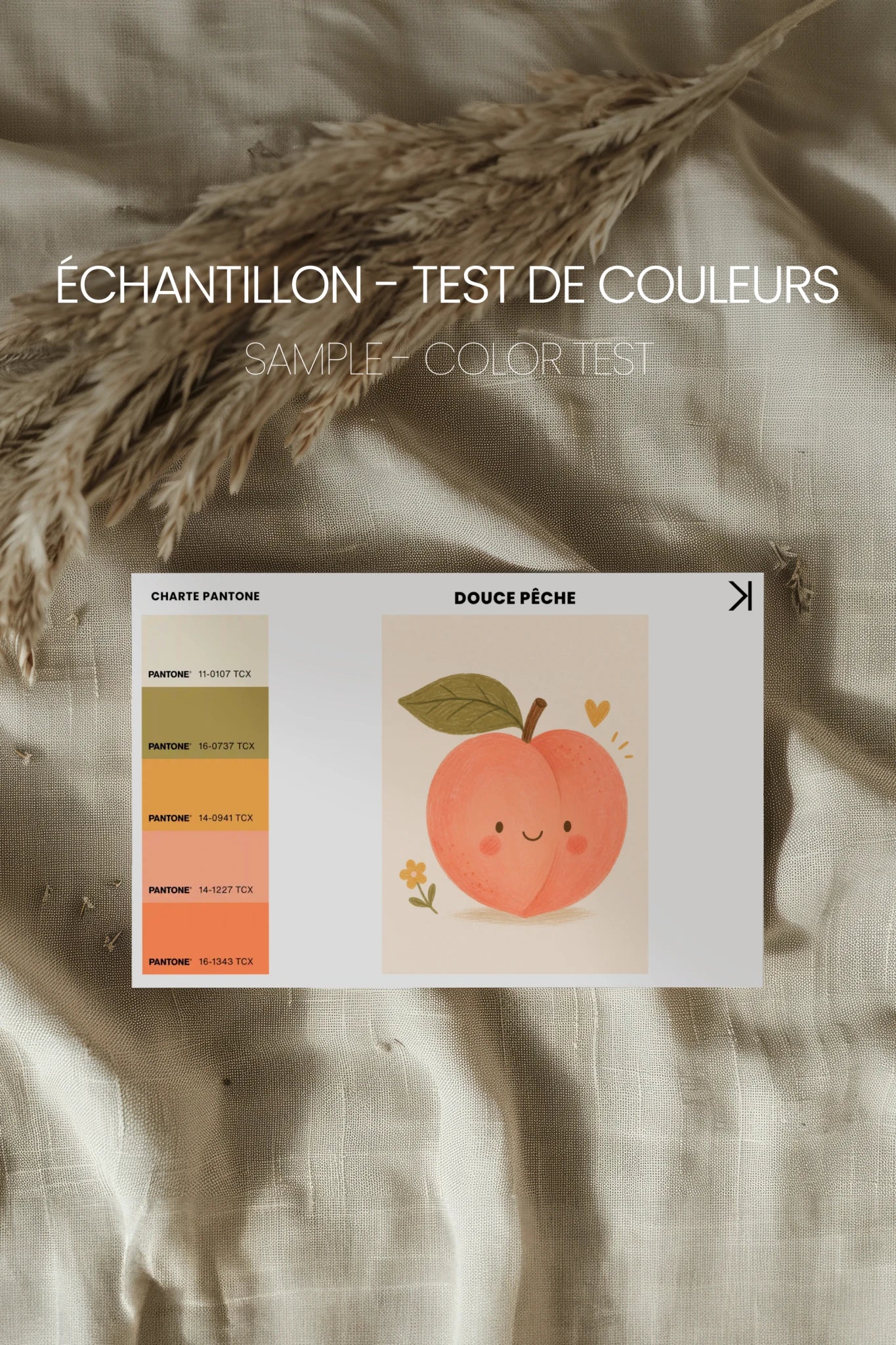 DOUCE PÊCHE, Oeuvre sur toile rigide, encadré Naturel Clair