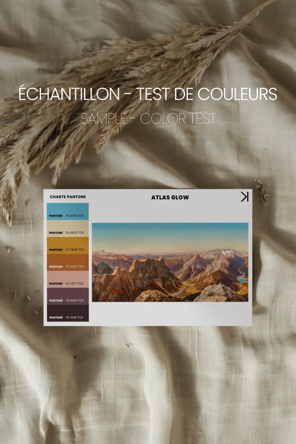 ATLAS GLOW, Oeuvre sur toile étirée, encadré Noir