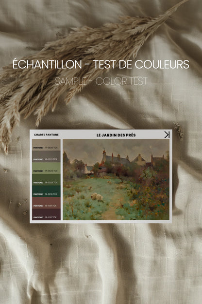 LE JARDIN DES PRÉS, Work on stretched canvas, framed Black