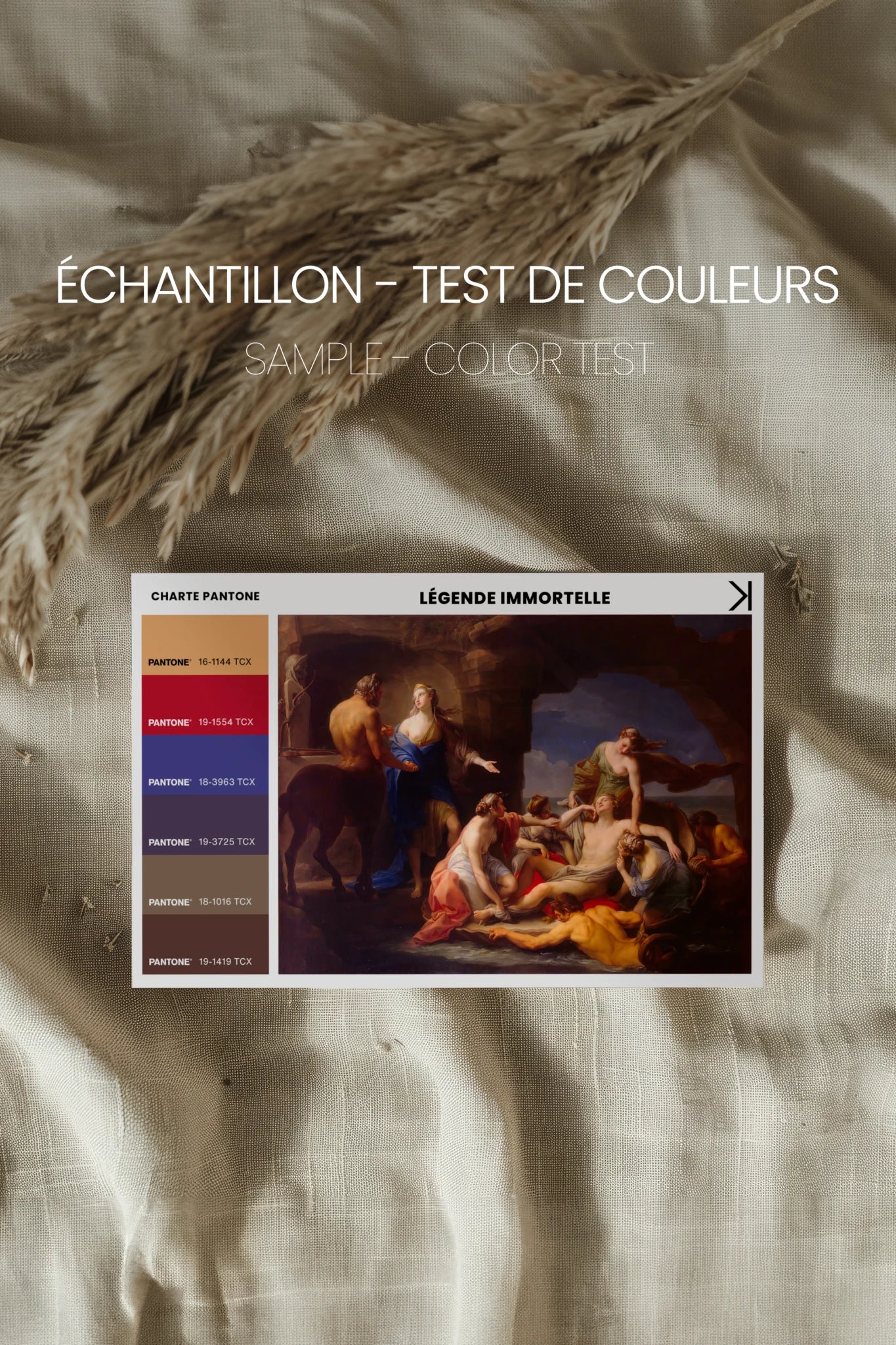 LÉGENDE IMMORTELLE, Oeuvre sur toile rigide, encadré Vintage Or