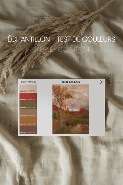 BRISE DES BOIS, Oeuvre sur toile rigide, encadré Vintage Bronze