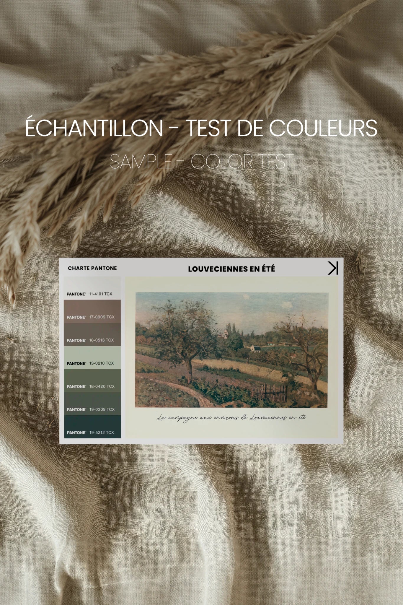 LOUVECIENNES EN ÉTÉ, Oeuvre sur toile étirée, encadré Noir