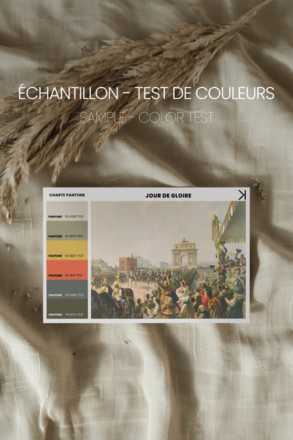 JOUR DE GLOIRE, Oeuvre sur toile rigide, encadré Vintage Argent