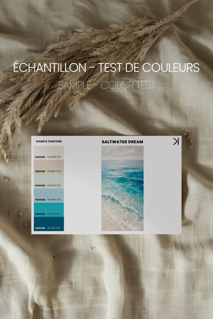 SALTWATER DREAM, Oeuvre sur toile étirée, encadré Naturel Clair
