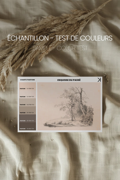 ESQUISSE DU PASSÉ, Artwork on rigid canvas, framed in Vintage Bronze